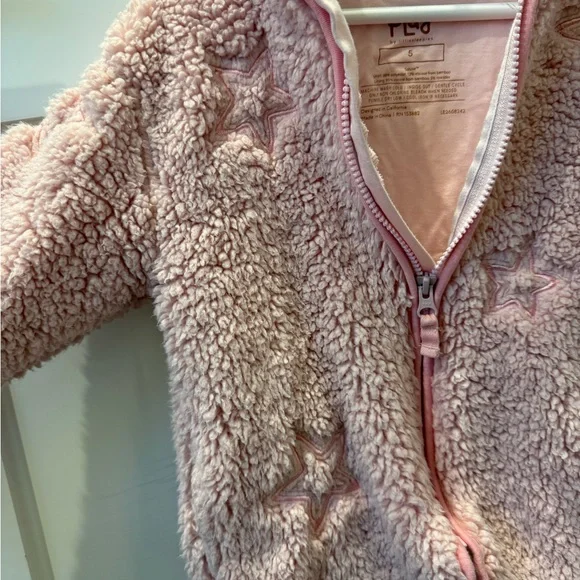 Little Sleepies Pink Star Pattern Fleece Jacket - Picture 4 of 4